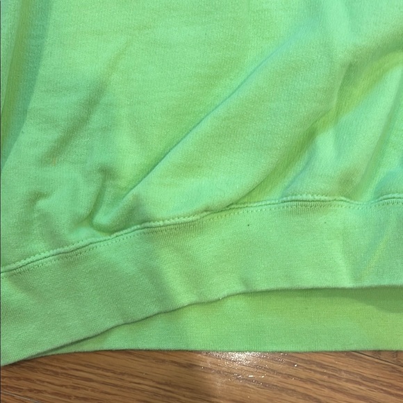 womens medium (fits like small) Bright Green Sweatshirt embroidered beach LBU - Picture 5 of 7